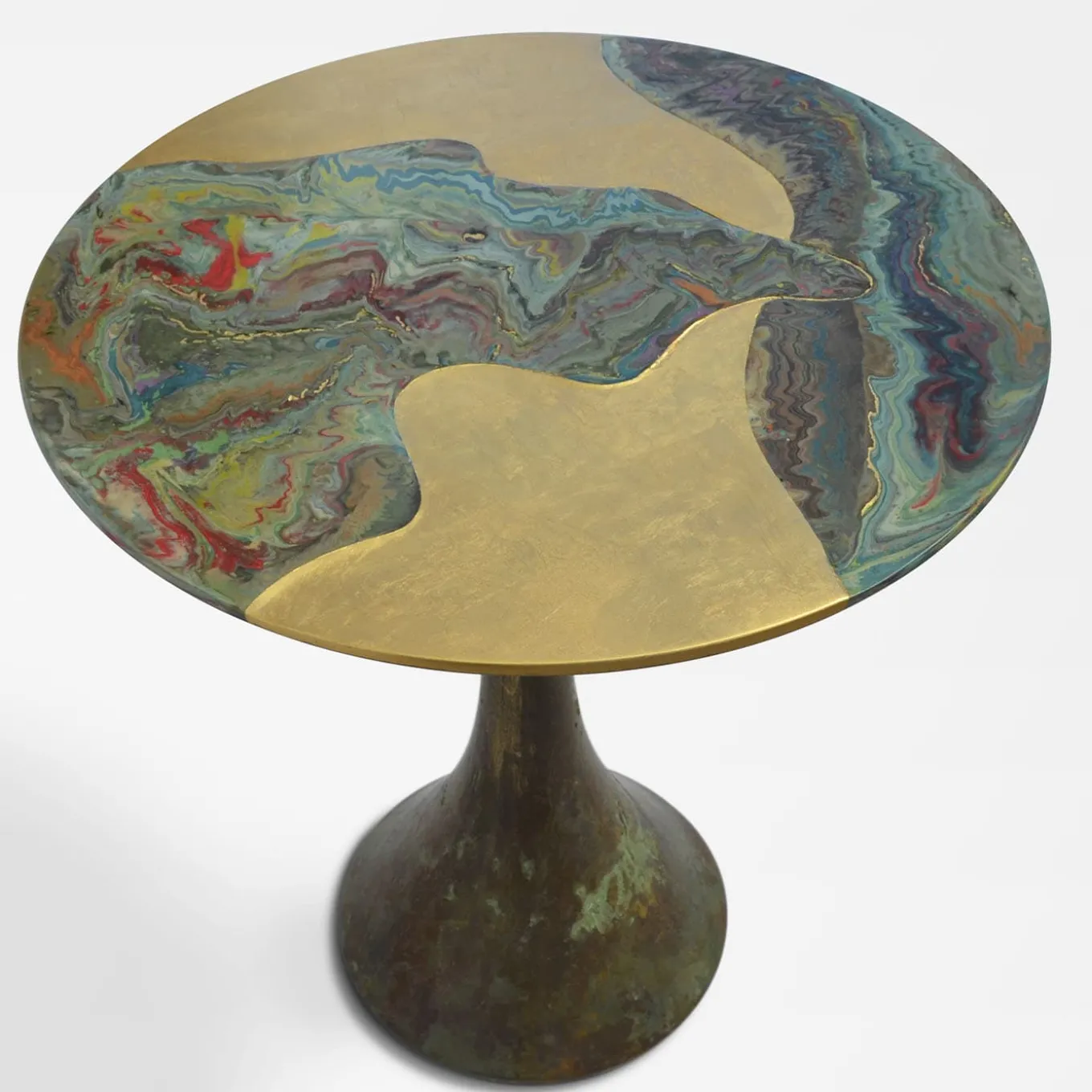 Opera' Small Polychrome Metal Side Table