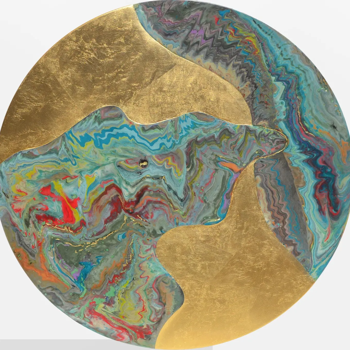 Opera' Small Polychrome Metal Side Table