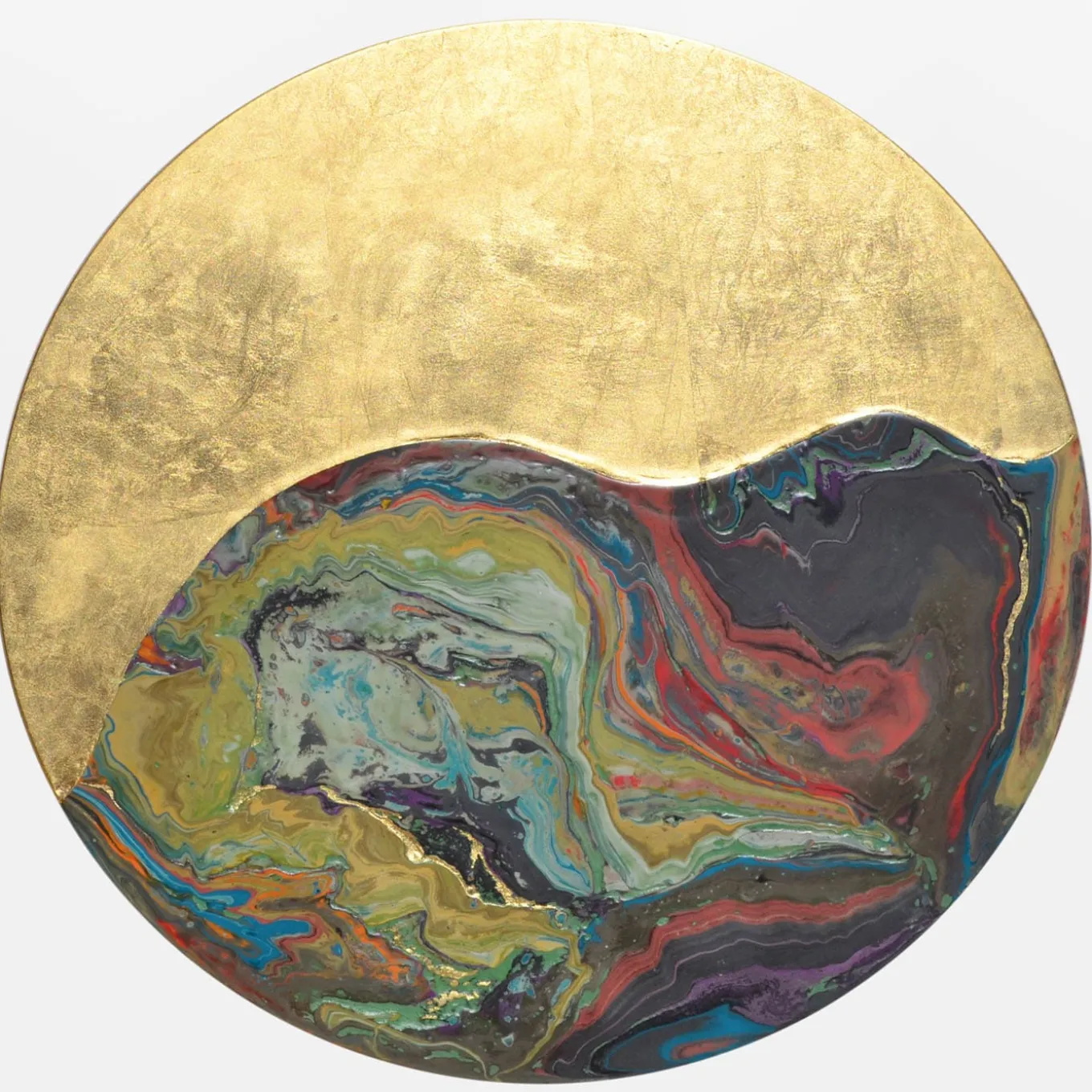 Opera' Tall Polychrome Metal Side Table