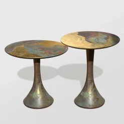 Opera' Tall Polychrome Metal Side Table