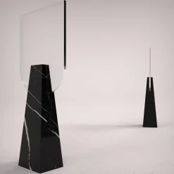 Ophelia Black Marquina Table Mirror