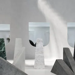 Ophelia Travertine Table Mirror