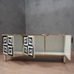 Optical Black and White Sideboard