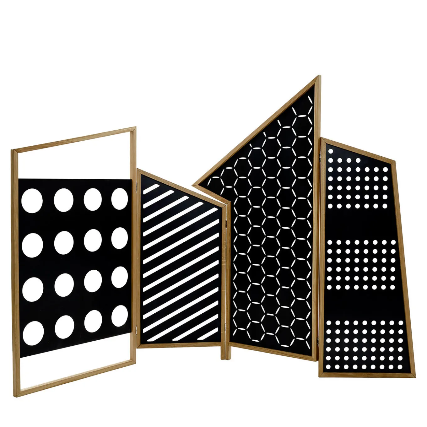 Opto Folding Screen Room Divider - Black