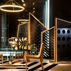 Opto Folding Screen Room Divider - Black