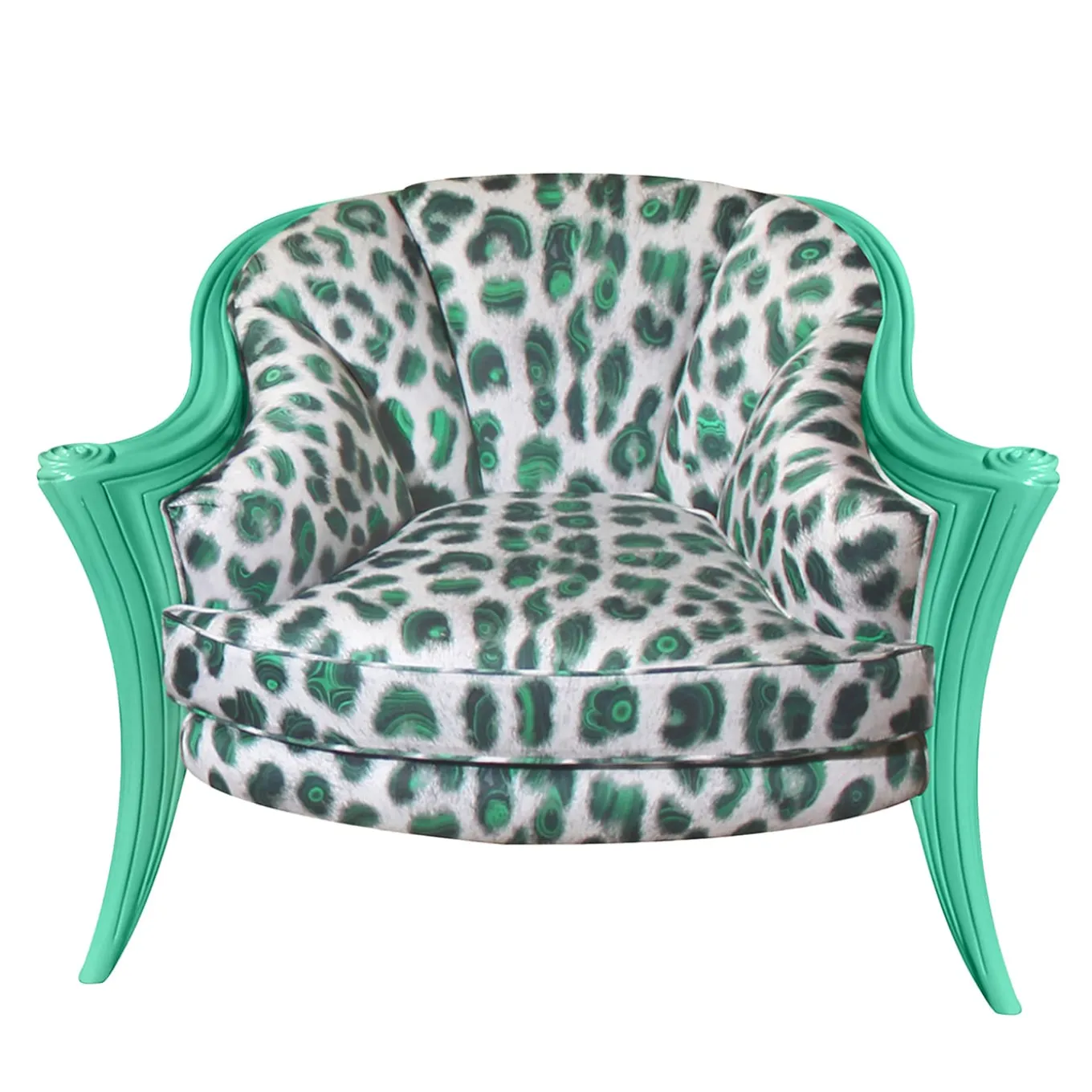 Opus Animalier Green Armchair By Carlo Rampazzi