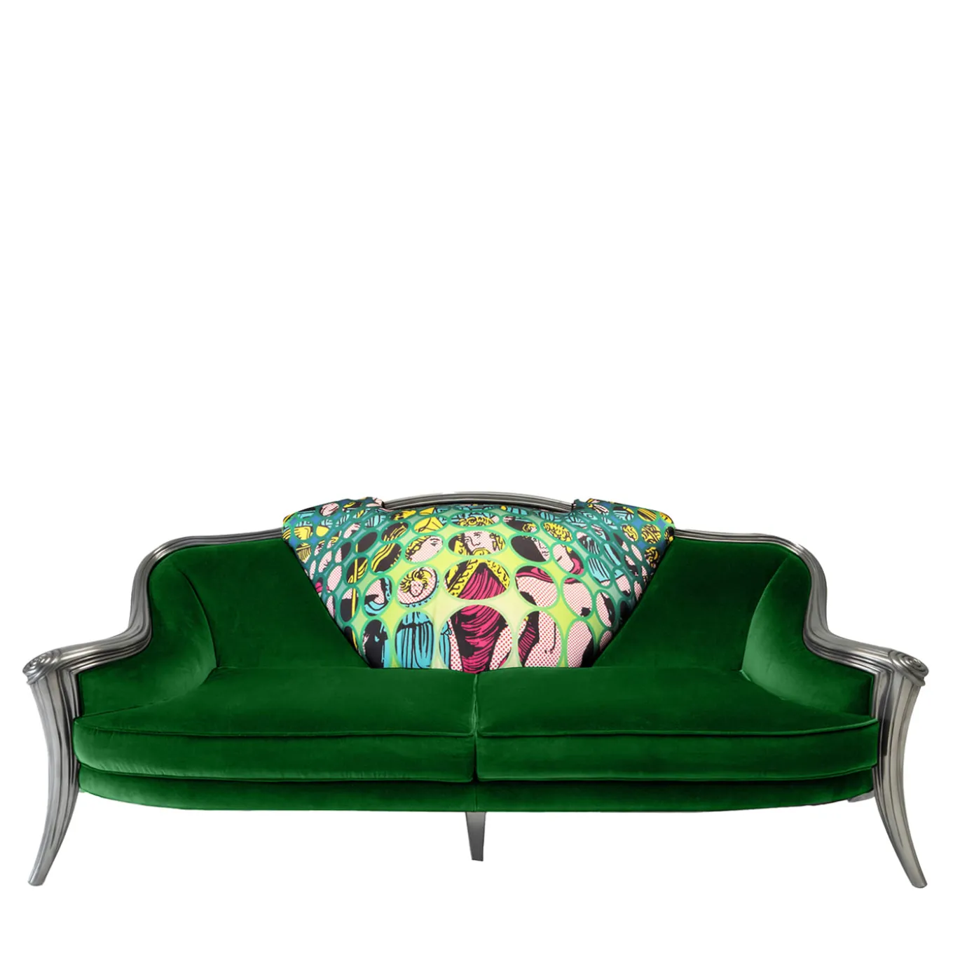 Opus Stupendo Metallica Green Sofa by Carlo Rampazzi