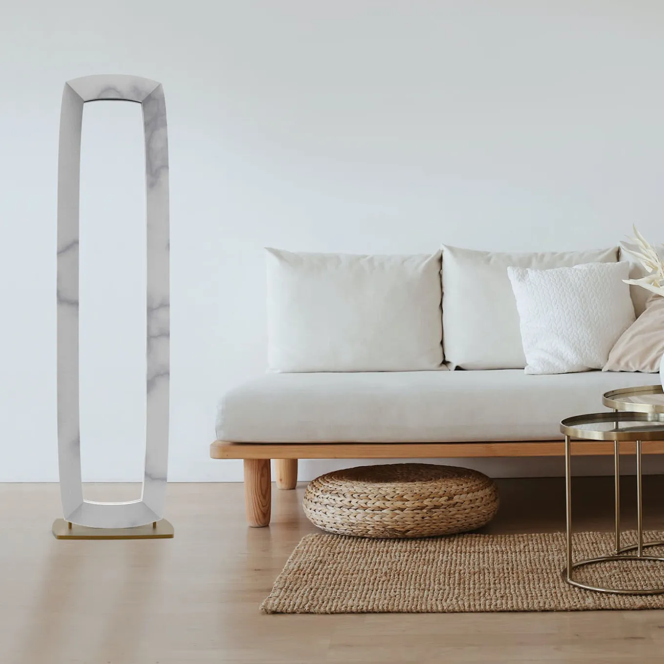 OR5 Eos Carrara Marble Floor Lamp By Rotella