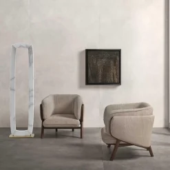 OR5 Eos Carrara Marble Floor Lamp By Rotella