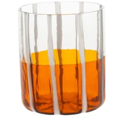 Orange & Transparent Mezzo & Mezzo Glass