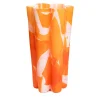 Orange Bucket Glass Vase