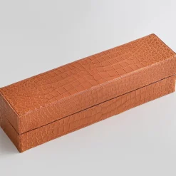 Orange Leather Backgammon Game Set