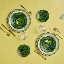 Oriente Italiano Malachite Set of 6 Soup Plates