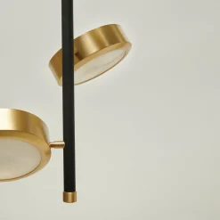 Orion Satin Brass & Alabaster Chandelier