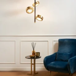 Orion Satin Brass & Alabaster Chandelier