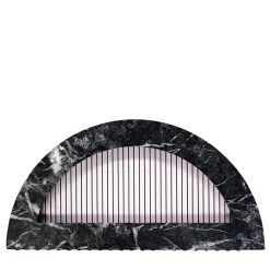 ORU Collection Black Marquinia Marble Half Circle Wall Decor