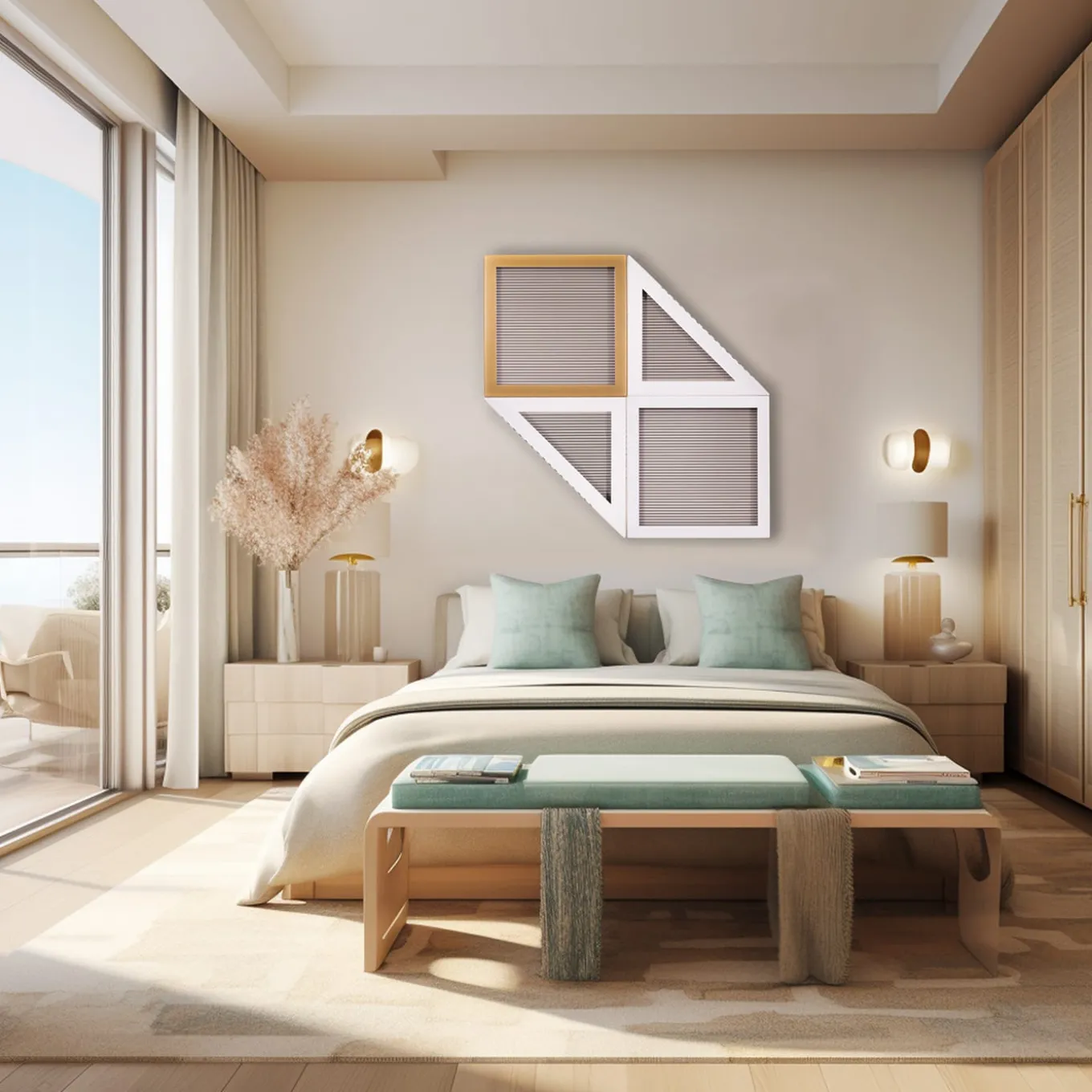 ORU Collection Essential Black & White Triangle Wall Decor