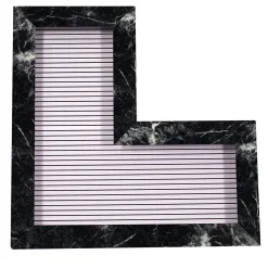 ORU Collection Luxury Grigio Carnico marble Angle Wall Decor