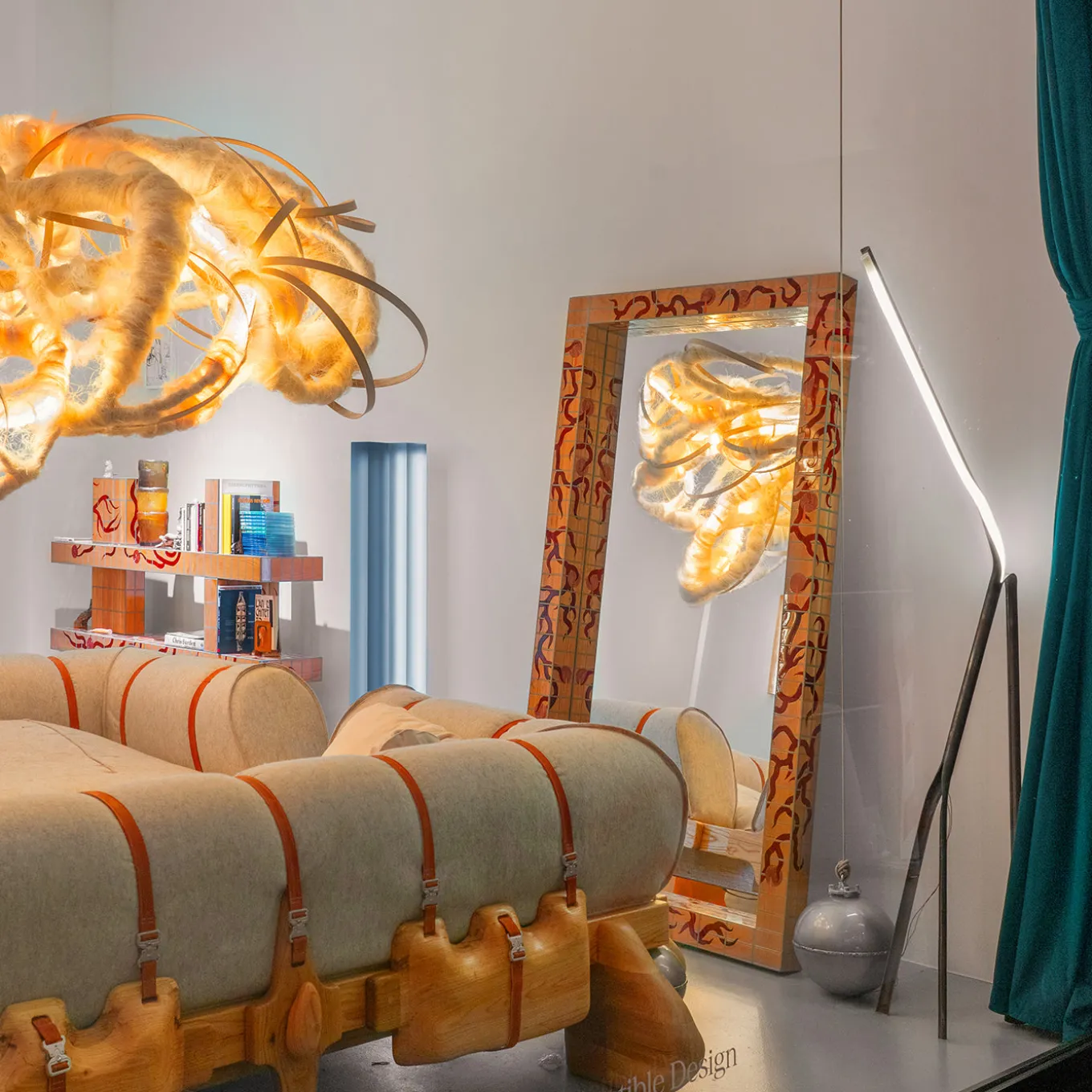 Orvalho Wood Floor Mirror