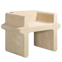 Ossicle Beige Leather Stool N. 2