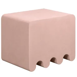Ossicle Pink Leather Stool