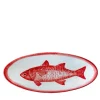 Osteria Large Red Fish Oval Tray 43x19xm