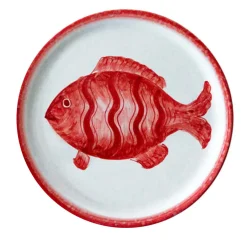 Osteria Set of 6 Red Dinner Plates 28cm