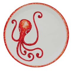 Osteria Set of 6 Red Dinner Plates 28cm