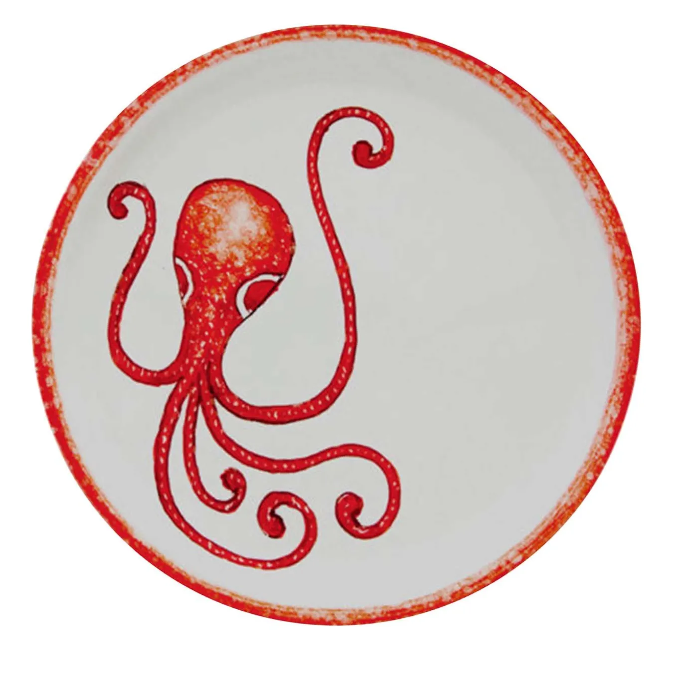 Osteria Set of 6 Red Dinner Plates 28cm