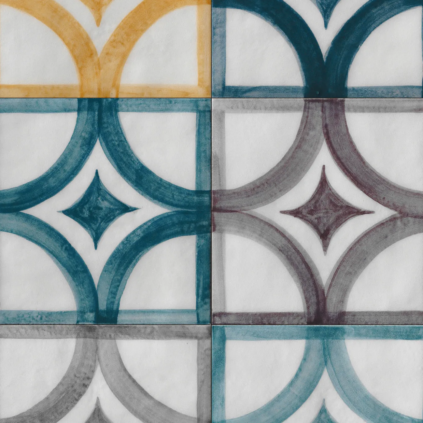 Ot Puntaldia Plum Set of 24 Square Tiles