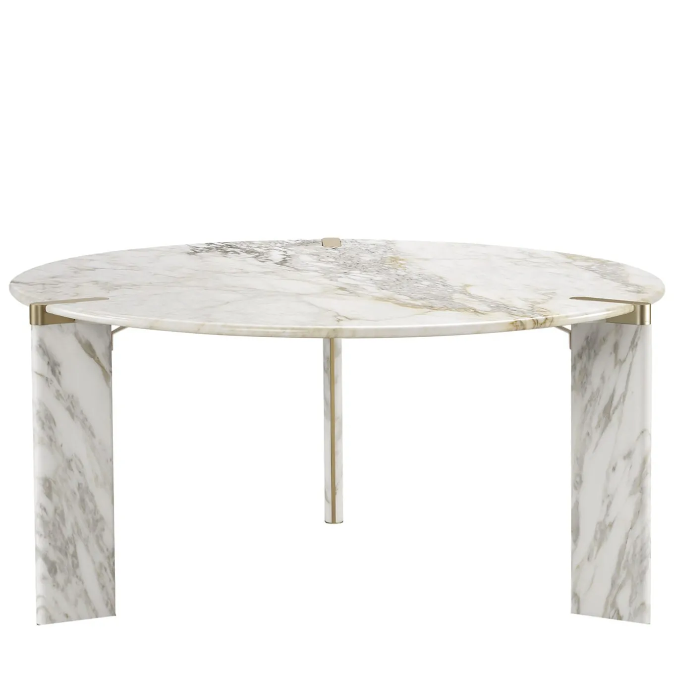 Ottanta Round White Dining Table by Lorenza Bozzoli