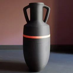 Ottaviano XL Black And Orange Amphora