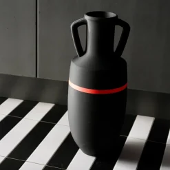 Ottaviano XL Black And Orange Amphora