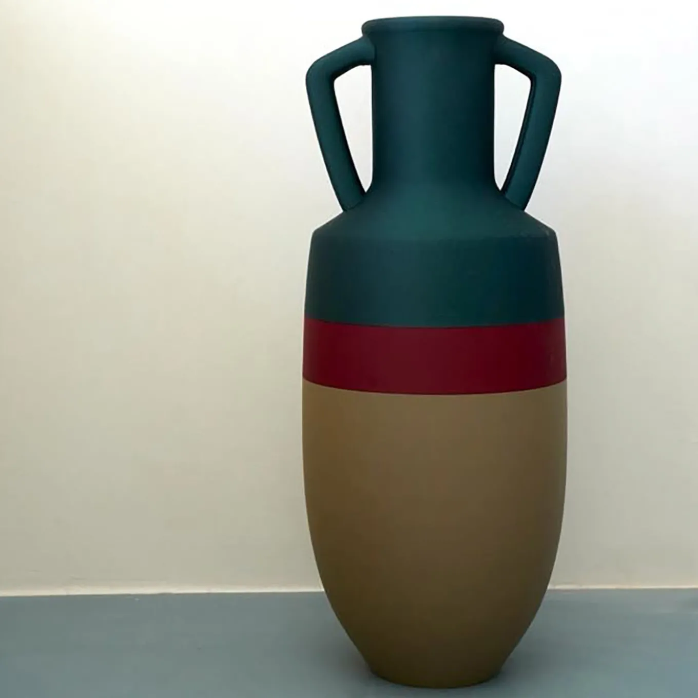 Ottaviano XL Bronze Burgundy And Blue Amphora