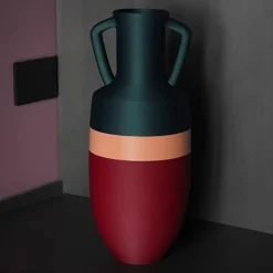 Ottaviano XL Burgundu Pink And Green Amphora
