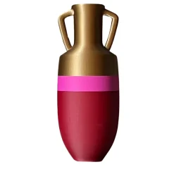 Ottaviano XL Burgundy Fucsia And Bronze Amphora