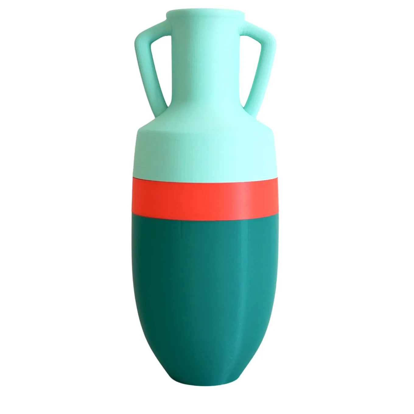 Ottaviano XL Green Orange And Light Blue Amphora