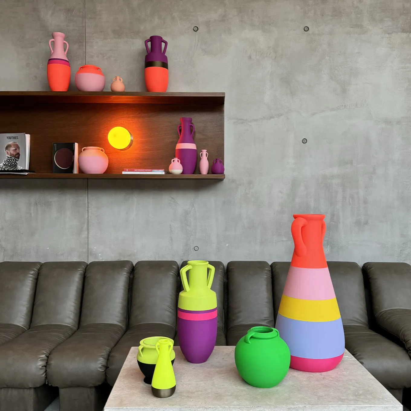 Ottaviano XL Purple Fucsia And Green Amphora