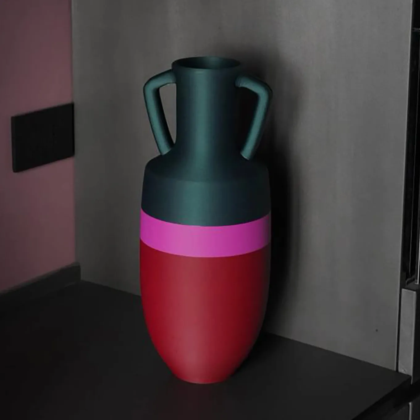 Ottaviano XL Red Fucsia And Green Amphora