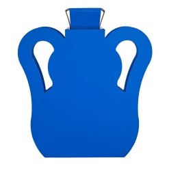 OTTO Majorelle Blue Limited Edition Leather Wave handles Vase with Lid