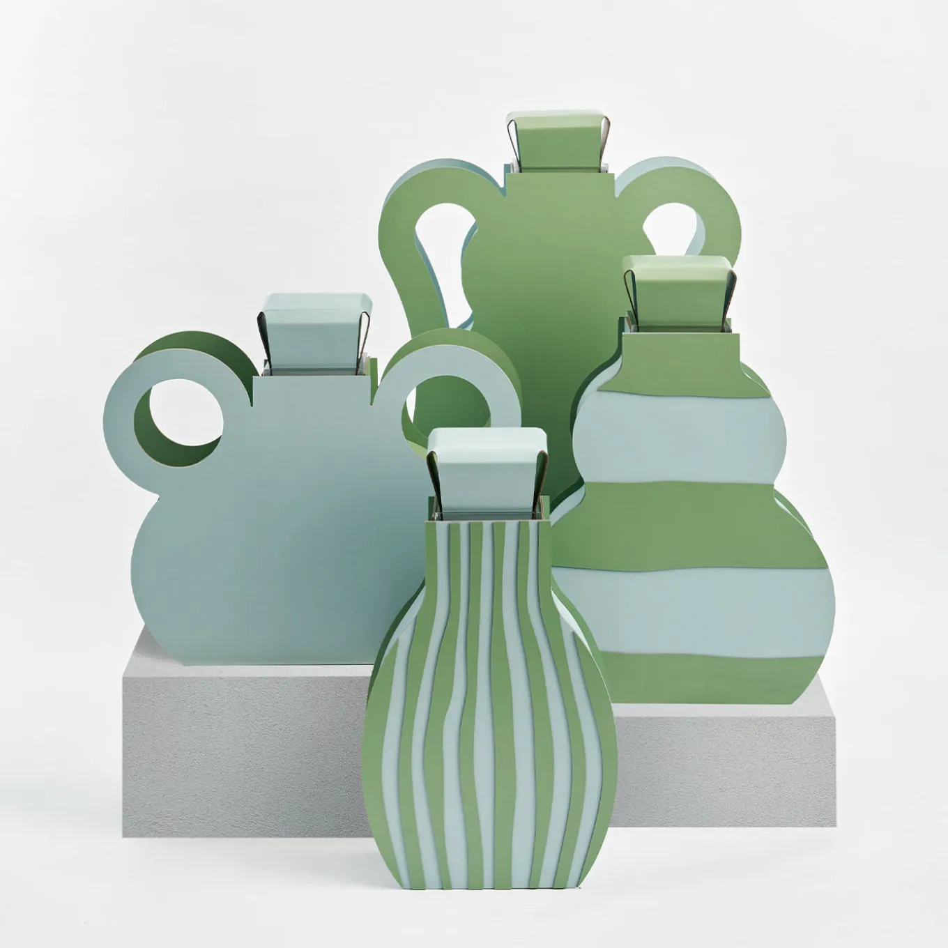 Otto Monochrome Sky Blue Vase by Gianpaolo Venier