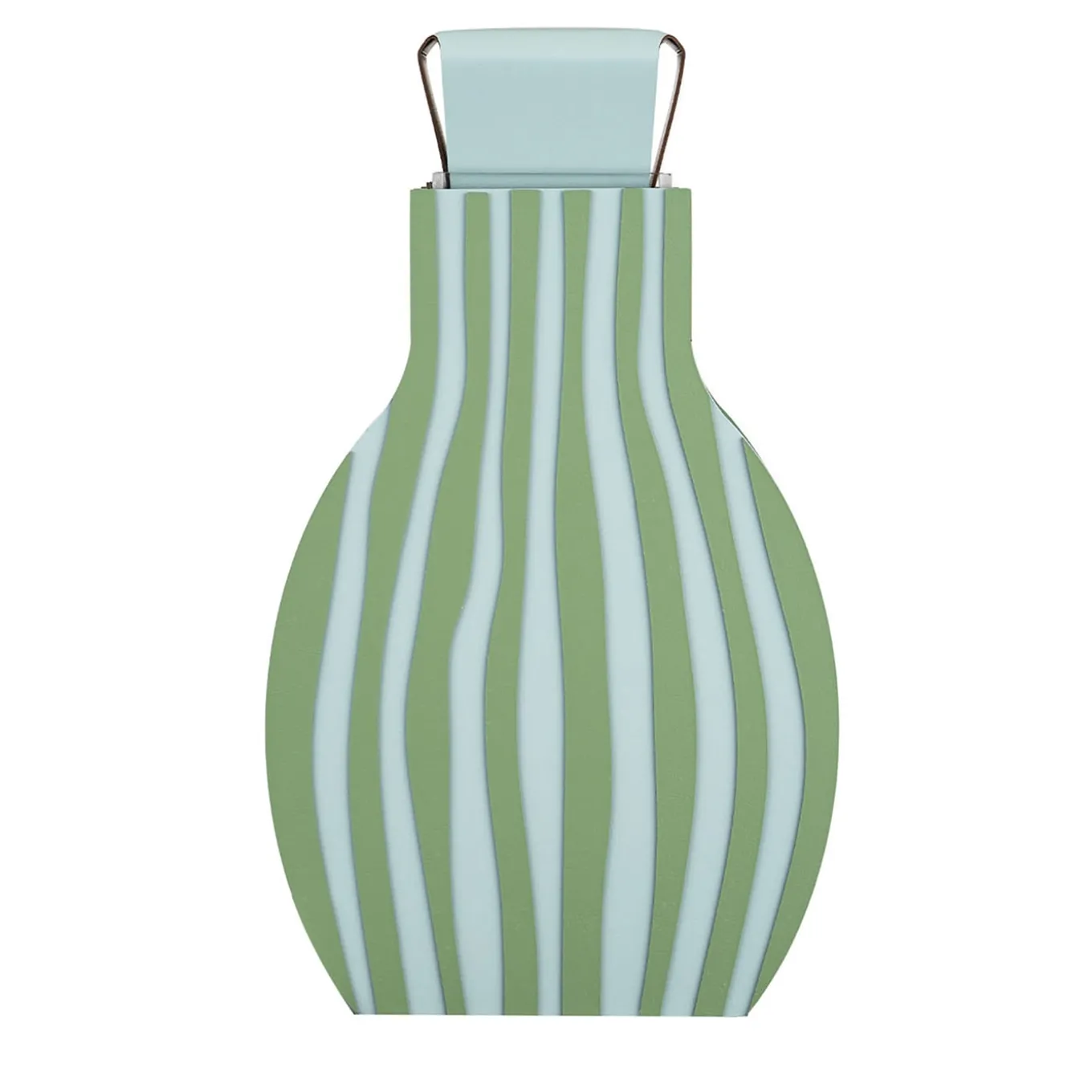 Otto Striped Sky Blue/Eucalyptus Vase by Gianpaolo Venier