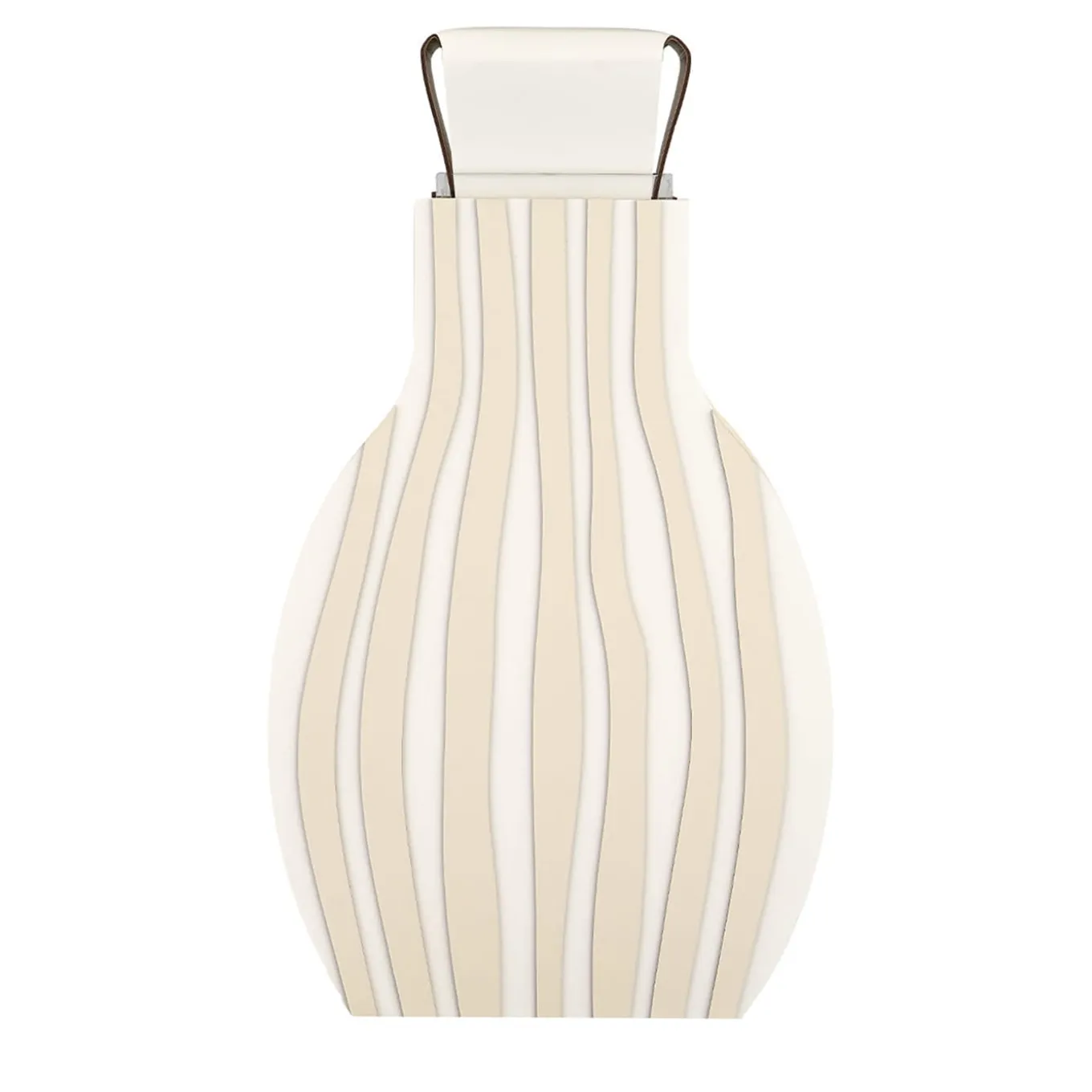 Otto Striped White/Panna Cotta Vase by Gianpaolo Venier