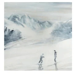 Ouka Ski Lesson Acrylic Painting on Canvas