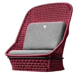Outdoor Amaranth High Back Occasional fabric Chair