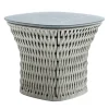 Outdoor Side Table with Stone Top