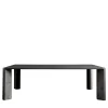 Overlay Rectangular Black Marble Dining Table