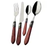 Oxford 24-Piece Cutlery Set in Burgundy with Box