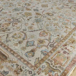 Oxidize Washed Hand Knotted Rug in Cloud White Dark Ivory