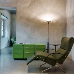 P40 Green Lounge Armchair by Osvaldo Borsani